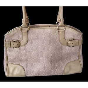 Pink and tan Ferragamo